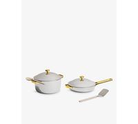 Our Place Our Place Home Cook Duo Titanium and Stainless-Steel Pot and Pan Two-Piece Set Chrome Gold