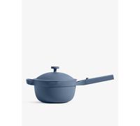 Our Place Perfect Pot - Mini 2.4L Nonstick Ceramic Sauce Pan with Lid | Versatile Cookware for Stovetop and Oven | Steam, Bake, Braise, Roast | PTFE & PFOA-Free | Toxin-Free, Easy to Clean | Blue Salt