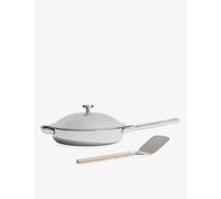 Our Place Titanium Always Pan Pro - 27cm (2.65L) No-Coating Nonstick Skillet | Tri-Ply Titanium & Stainless Steel | Safe for Oven, Induction & All Cooktops up to 535°C | Includes Spatula | Chrome