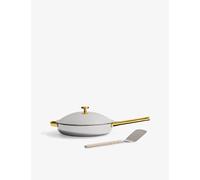 Our Place Titanium Large Always Pan Pro - 32cm (4L) No-Coating Nonstick Pan | Tri-Ply Titanium & Stainless Steel | Safe for Oven, Induction & All Cooktops up to 400°C | Includes Spatula | Gold