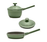 Our Place Tiny Cookware Duo | Mini Always Pan & 0.94 liters Perfect Pot with Shared Lid | Non-Toxic Ceramic Nonstick Cooking Set | Compact, Stackable & Space-Saving | Sage