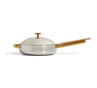 Our Place Titanium Always Pan Pro - 10.6” (2.8 Qt) No-Coating Nonstick Technology | Tri-Ply Titanium & Stainless Steel | Safe for Oven, Induction & Cooktops up to 1000°F | Includes Spatula | Gold