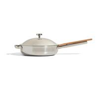 Our Place Titanium Always Pan Pro - 10.6” (2.8 Qt) No-Coating Nonstick Technology | Tri-Ply Titanium & Stainless Steel | Safe for Oven, Induction & Cooktops up to 1000°F | Includes Spatula | Chrome