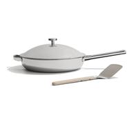 Our Place Titanium Always Pan Pro - 27cm (2.65L) No-Coating Nonstick Skillet | Tri-Ply Titanium & Stainless Steel | Safe for Oven, Induction & All Cooktops up to 535°C | Includes Spatula | Chrome