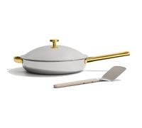 Our Place Titanium Large Always Pan Pro - 32cm (4L) No-Coating Nonstick Pan | Tri-Ply Titanium & Stainless Steel | Safe for Oven, Induction & All Cooktops up to 400°C | Includes Spatula | Gold