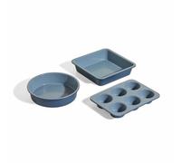 Our Place Wonder Oven Baker’s Kit - 3-Piece Toxin-Free Ceramic Nonstick Bakeware Set (20cm Round, 20cm Square, 6-Cup Muffin Pan) - Oven-Safe up to 232°C - Blue Salt