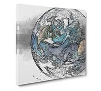 Our Planet Earth Canvas Print | Gallery Wrapped 30mm Frame Wall Art | 14x14 inches | Ready to Hang | Abstract Space Picture | Living Room Bedroom Lounge Office