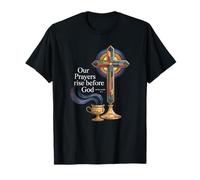 Our Prayers Rise Before God Revelation 8:4 Cross T-Shirt