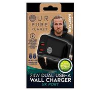 24W Dual USB-A Wall Charger (UK port)