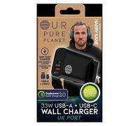Our Pure Planet 30W USB-A + USB-C Wall Charger (Uk port)