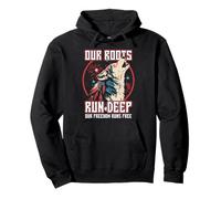 Our Roots Run Deep Wolf Freedom Spirit Native American Pullover Hoodie