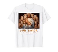 Our Saviour is A Cat Guy! Funny Jesus Christ and Cats T-Shirt