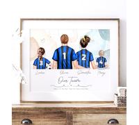 "OUR TEAM" Football Family Personalised Dad Print | Dad Daddy Grandad Birthday Gift | Father's Day Gift from The Kids | FRAMED or UNFRAMED options