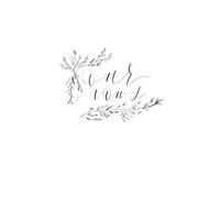 Our Vows: Wedding vows journal! Beautiful hand lettered calligraphy wedding vows notebook for bride and groom. A simple touch to add to your rustic wedding decor!