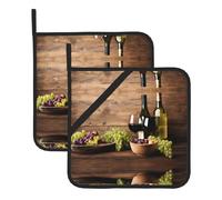 Our Wine Bottle Corks Grapes Heat-Resistant Pot Mat Is The Perfect Companion For Your Kitchen And Dining Table