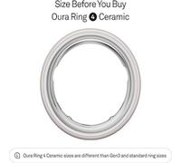 OURA RING 4 CERAMIC CLOUD (SIZE 8)