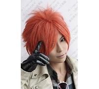 Ouran high school host club.Hikaru Hitachiin.599.Orange red short shaggy anime cosplay wig, Cos Wig + Wig Cap as the picture