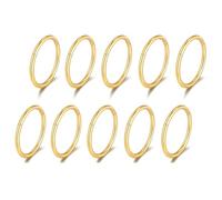 Ourania 10PCS 16G 10mm Hinged Clicker Ring Gold- Surgical Steel Nose Septum Ring Hoop Daith Helix Cartilage Clicker Ear Piercing Ring Ear Plugs Hangers for Women Men