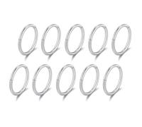 Ourania 10PCS 16G 6mm Hinged Clicker Ring Silver- Surgical Steel Nose Septum Ring Hoop Daith Helix Cartilage Clicker Ear Piercing Ring Ear Plugs Hangers for Women Men