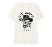 Ouray Colorado USA Cowboy Skull Distressed Design Premium T-Shirt