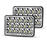 Ourbest 4x6 inch Led Lights, h4656 H4666 High/Low Sealed Beam Lamp 6x4 for W900 S10 H4 Plug H4651 H4652 H6545 Lights for Pickup Off road Truck 2Pcs (2)
