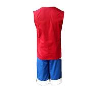OURCOSPLAY Monkey D.Luffy Cosplay Costume Include Shorts and Vest 2 Pcs, Red, Large