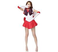 OURCOSPLAY Women's Sailor Moon Hino Rei Cosplay Costume 6 Pcs Set - Red - US Large