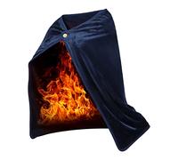 OURECO Electric Heated Throw Blanket,USB Heated Shawl,Cordless Heated Blanket Rechargeable,Flannel Blanket Washable with 3 Heating Settings for Car Home Office 100x70cm, Blue