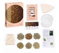 OurHands Coffee Roasting Kit Learn to Roast Green Coffee at Home with Your Oven - Includes 6 Varieties of Unroasted Beans and Detailed Instructions