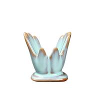 ourhommie Air Plant Holder Cute Ceramic Mini Hand Shape Stand Airplants Tillandsia Small Container Pot Plant Decorative Home Decor for Desk Table Shelf Office Decorations, Blue