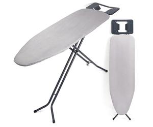 OurHouse Classic Adjustable Ironing Board - Durable, Lightweight, 2 Height Options, 100% Cotton Cover with 8mm Foam Pad, Easy Fold for Storage, Sturdy Steel Frame, Anti-Slip Feet, 131cm Board Size