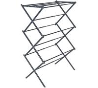 OurHouse Three Tier Extending Clothes Airer, 7.5m Area Flat Clothes Horse Drying Rack for Laundry & Washing, Indoor Foldable Airer Clothes Dryer, 5kg Max Weight, Collapsible Strong Drier