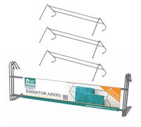 OurHouse Two Bar Over Radiator Airer Set of 3, 2.4m Extra Drying Space, Clothes Airer for Radiator, Dry Small Items, Space and Money Saving Economical Indoor Clothes Drying Rack Grey
