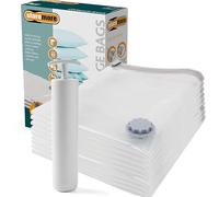 OurHouse Vacuum Storage Bags - 10 Pack - Space Saving Clothes Storage with Pump - Reusable Vacuum Seal Bags for Travel, Duvets, Linens - Airtight & Leak-Proof Design (Medium x 10)