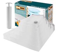 OurHouse Vacuum Storage Bags - Space Saving Clothes Storage with Pump - Reusable Vacuum Seal Bags for Travel, Duvets, Linens - Airtight & Leak-Proof Design (Combo x 30)