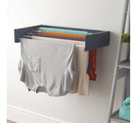OurHouse Wall Mounted Clothes Airer, Indoor & Outdoor Retractable Clothes Drying Rack, Weatherproof, Foldaway, 3.5m Drying Space and 20kg of laundry, Easy install, Space Saving Drying (70cm Grey)