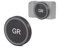 OURHZTB Aluminum Lens Cap for Ricoh GR4 GR IV Digital Camera, Lens Protective Cover with Soft Velvet Lining, Dustproof Anti-Scratch Lens Protector for GR IV GRIV GR4 Camera Accessories (Black)