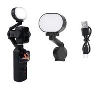 OURHZTB Auxiliary LED Light for DJI Osmo Pocket 4P, Rechargeable Lamp Beads LED Fill Light, Three Brightness Levels Adjustable for Selfie Vlog Video Recording, Multi-angle Foldable
