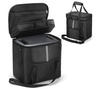 OURHZTB Carrying Case Compatible with BLUETTI AC180 Portable Power Station,Outdoor Travel Case Storage Bag with Side Zipper,Two-Layer Pockets for Charging Cable and Accessories,with Shoulder Strap