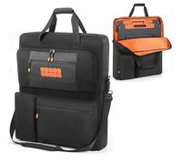 OURHZTB Carrying Case Compatible with Jackery SolarSaga 100W 200W 200W Bifacial Portable Solar Panel, Travel Storage Bag for 2 Battery Panels with Pockets for Charging Cable and Accessories