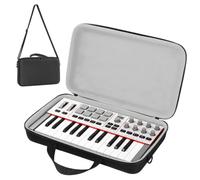 OURHZTB Hard Carrying Case Compatible with Akai Professional MPK Mini IV USB-C MIDI Keyboard Controller Portable Travel Case Storage Bag with Handle & Shoulder Strap Accessories (Gray)
