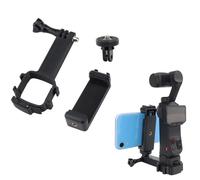 OURHZTB Phone Mount Holder Expansion Bracket for Insta360 Luna Ultra/Pro | Quick Release Phone Holder Multi-Camera Mount with 1/4" Screws Dual Cold Shoe Mounts, LED Lights Microphone Tripod Mounting