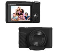 OURHZTB Silicone Case for Canon Powershot SX740 HS, SX730 HS Camera, Soft Silicone Protective Sleeve with Removable Lens Cover, Anti-Scratch Camera Case Cover Shell with Wrist Strap (Black)