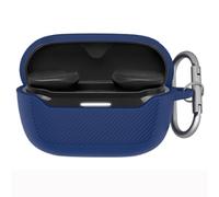 OURHZTB Silicone Case Protective Cover Compatible with JBL Endurance Race 2 Earbuds, Soft Silicone Cover Skin Shell, Shockproof Anti-Fall Headset Case Bag Sleeve with Carabiner (Blue)