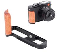 OURHZTB Solid Wood Metal Hand Grip L Bracket Holder for Leica Q2 Digital Camera, Anti-Slip Q2 Handgrip with Arca Type Plate Quick Release Tripod Mount, w/ 1/4" Threads Holes (Rosewood)