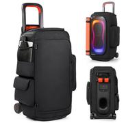 OURHZTB Speaker Case Compatible with JBL PartyBox 330/320 Portable Speaker | Outdoor Party Travel Dust Cover Protective Case Storage Bag with Pockets, Roller Windows for PartyBox 320/310 and Accessories