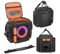 OURHZTB Speaker Tote Bag Carrying Case Compatible with JBL Partybox Encore Essential/Essential 2 Portable Speaker Travel Case Cover Storage Bag with Pockets for Charger,Microphone Accessories