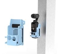 OURHZTB Two-Claw Magnetic Backpack Mount Expansion Adapter for DJI Osmo Pocket 3, Protective Cage Bezel Back Clip Base Bag Belt Shoulder Strap Mount with Extended Border Accessories (Blue)