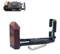 OURHZTB X-T5 L Handlegrip Compatible with Fujifilm X-T5 Micro SLR Camera, Arca Quick Release Plate, Metal L Bracket with Wood Grip, 1/4" Screw, 3/8" 1/4" Threads Holes Accessories (Black)