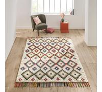 Ourika 100% Wool Berber Style Rug Multi-Coloured